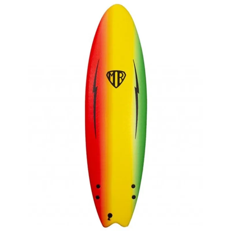 Ocean and Earth MR Spray Ezi-Rider Twin Fin Surfboard 7ft 60L Rasta-1